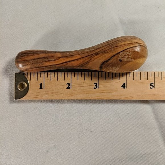 Vintage Olive Wood Herb Spice Grinder Mortar & Pestle Farmhouse Rustic Handmade - Picture 16 of 16